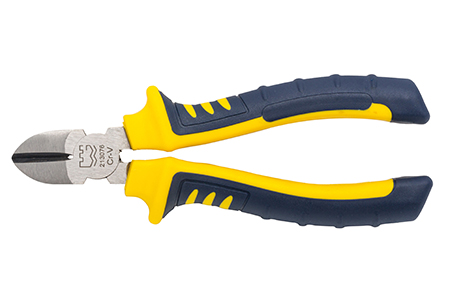 Cr-V 欧式精抛双色套塑柄斜嘴钳