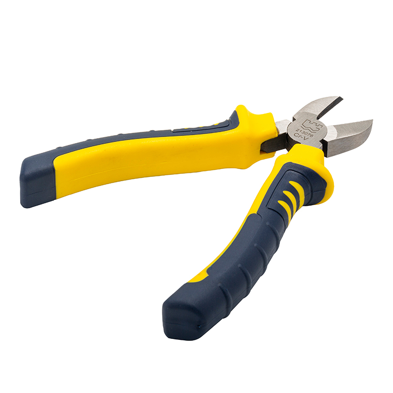 Cr-V 欧式精抛双色套塑柄斜嘴钳