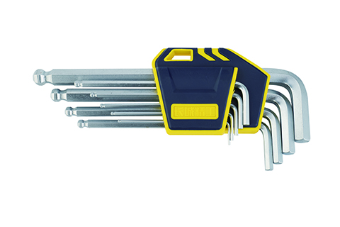 9pcs 塑插亚光球头加长内六角扳手组套