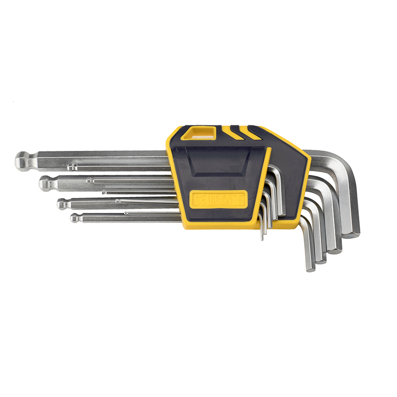 9pcs 塑插亚光球头加长内六角扳手组套