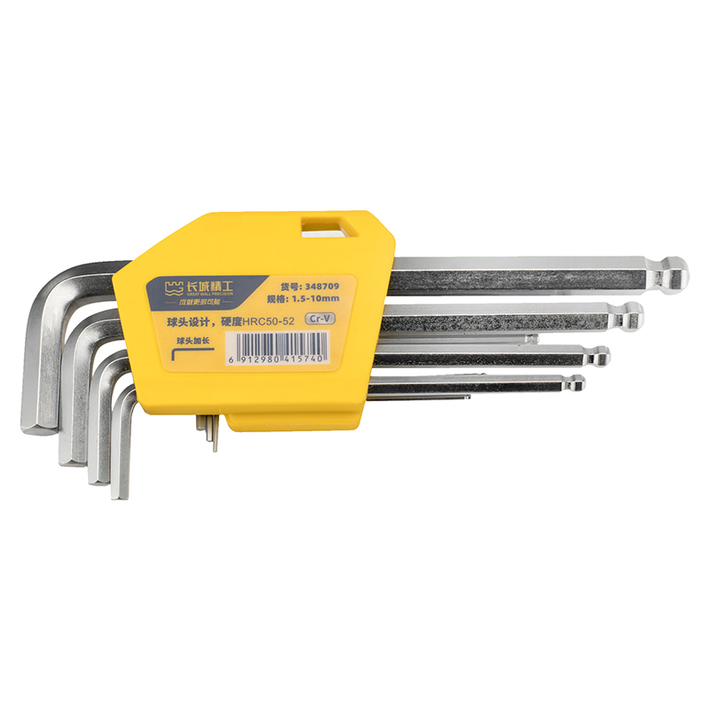 9pcs 塑插亚光球头加长内六角扳手组套