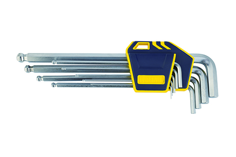 9pcs 塑插亚光球头特长内六角扳手组套