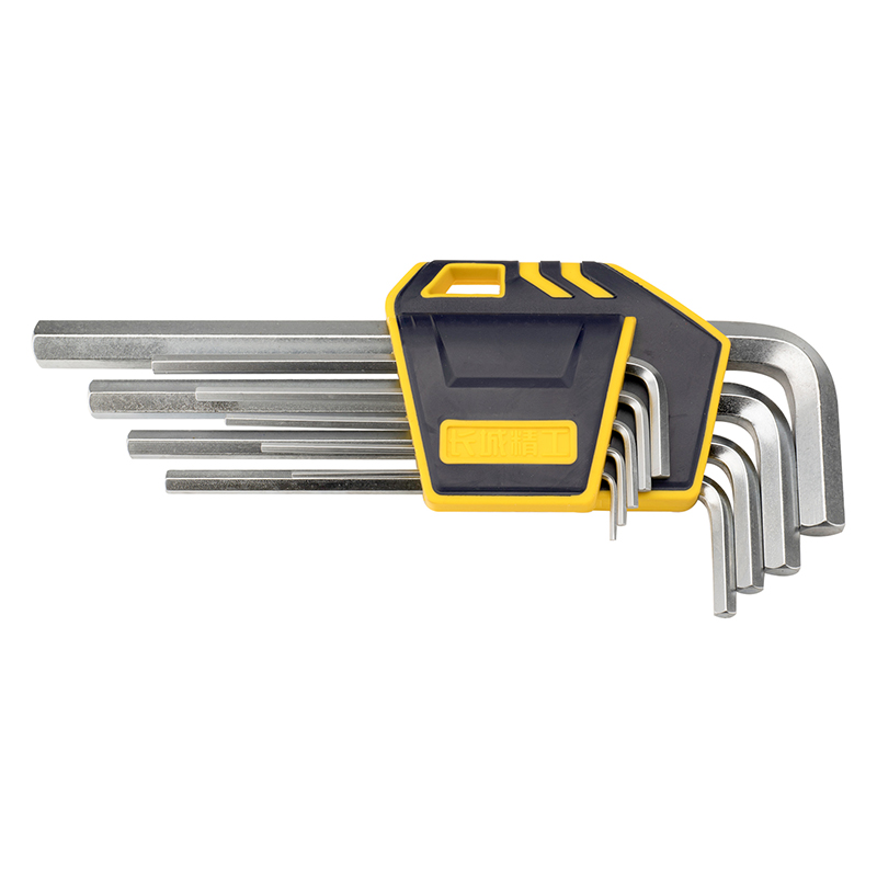 9pcs 塑插亚光平头加长内六角扳手组套