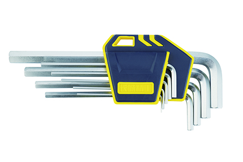 9pcs 塑插亚光平头加长内六角扳手组套